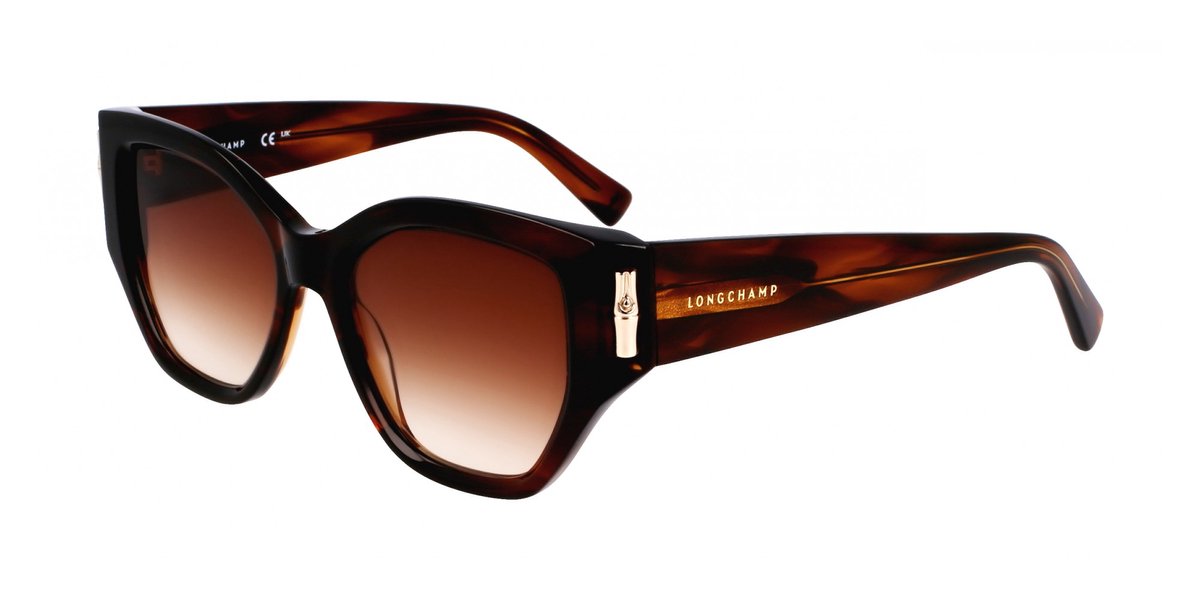 Longchamp LO764S Striped brown 51/17/140 WOMAN Zonnebrillen