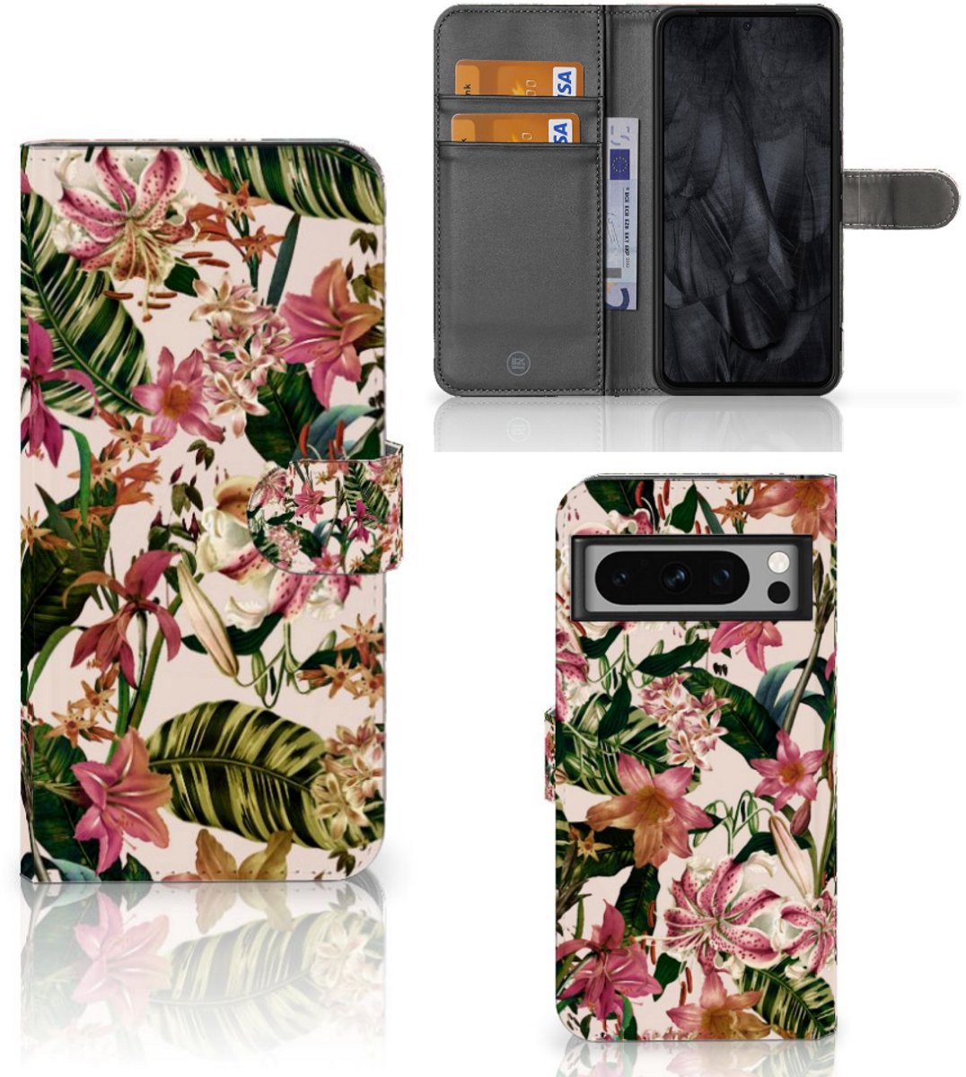 Boekhoesje voor Google Pixel 8 Pro Hoesje Flowers
