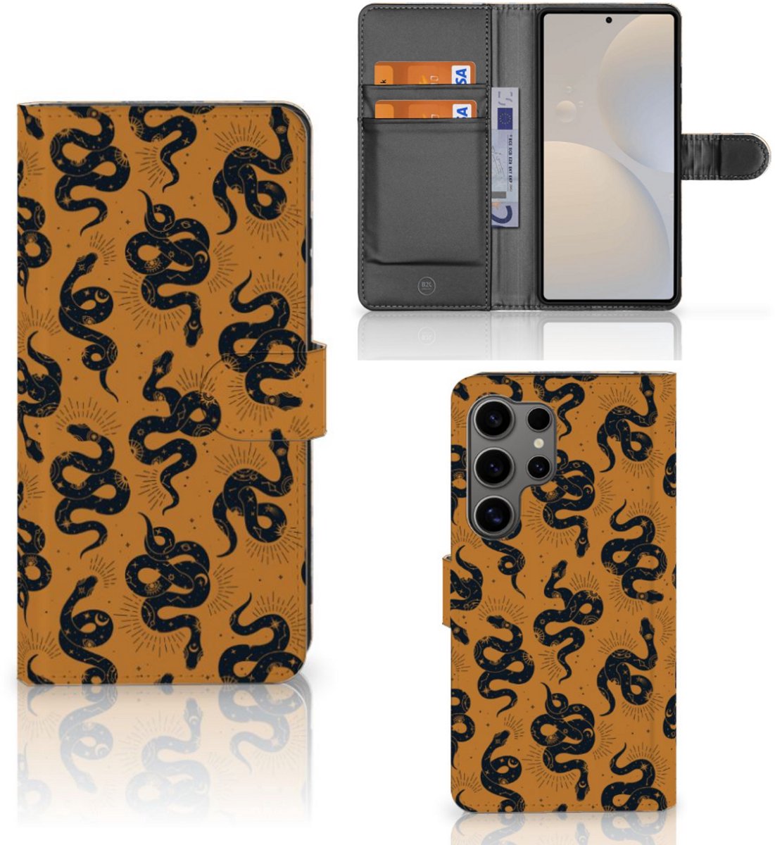 Telefoonhoesje met Pasjes voor Samsung Galaxy S25 Ultra Snakes