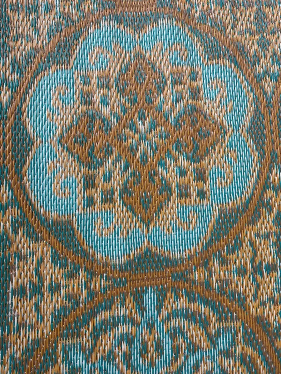 Buitenkleed 150x210cm, groen/bruin/crème