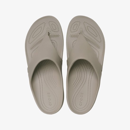 Crocs Kadee Wedge Flip dames slippers beige - Maat 38/39