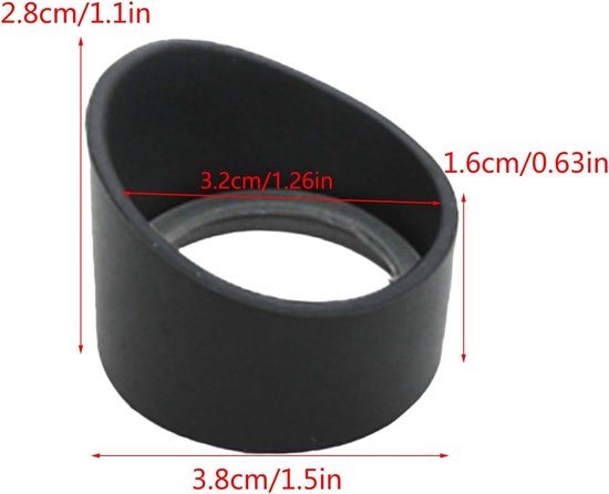 Oogschild voor Microscopen - Oculairhoes Oogcup - Bescherming Ogen - Zachte Rubber Pasvorm - 28mm-37mm - Nee — afbeelding 4