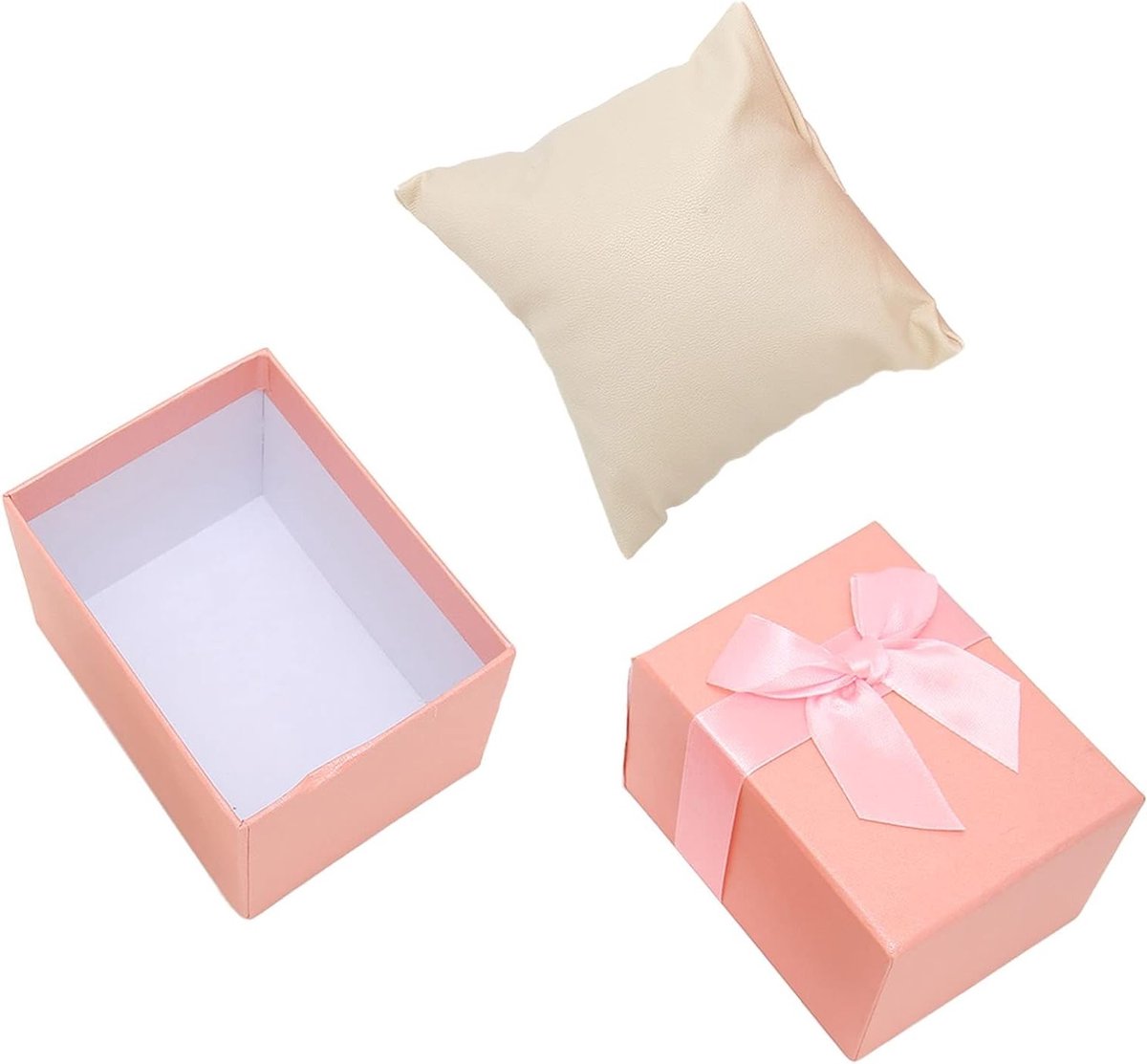 Sieradenopbergdoos voor Horloges en Armbanden - Organizer voor Dames en Heren - Roze Horloge Display Case met Ruimte voor Accessoires