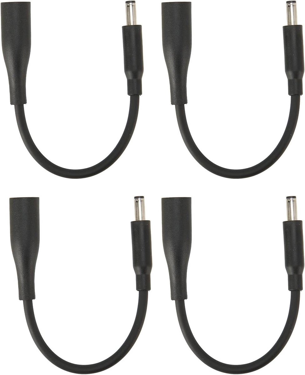 4 Stuks DC Power Adapter Kabel voor Laptops, 7.4x5mm naar 4.5x3mm Oplaadconnector, Plug and Play, Geschikt voor Diverse Laptopmerken