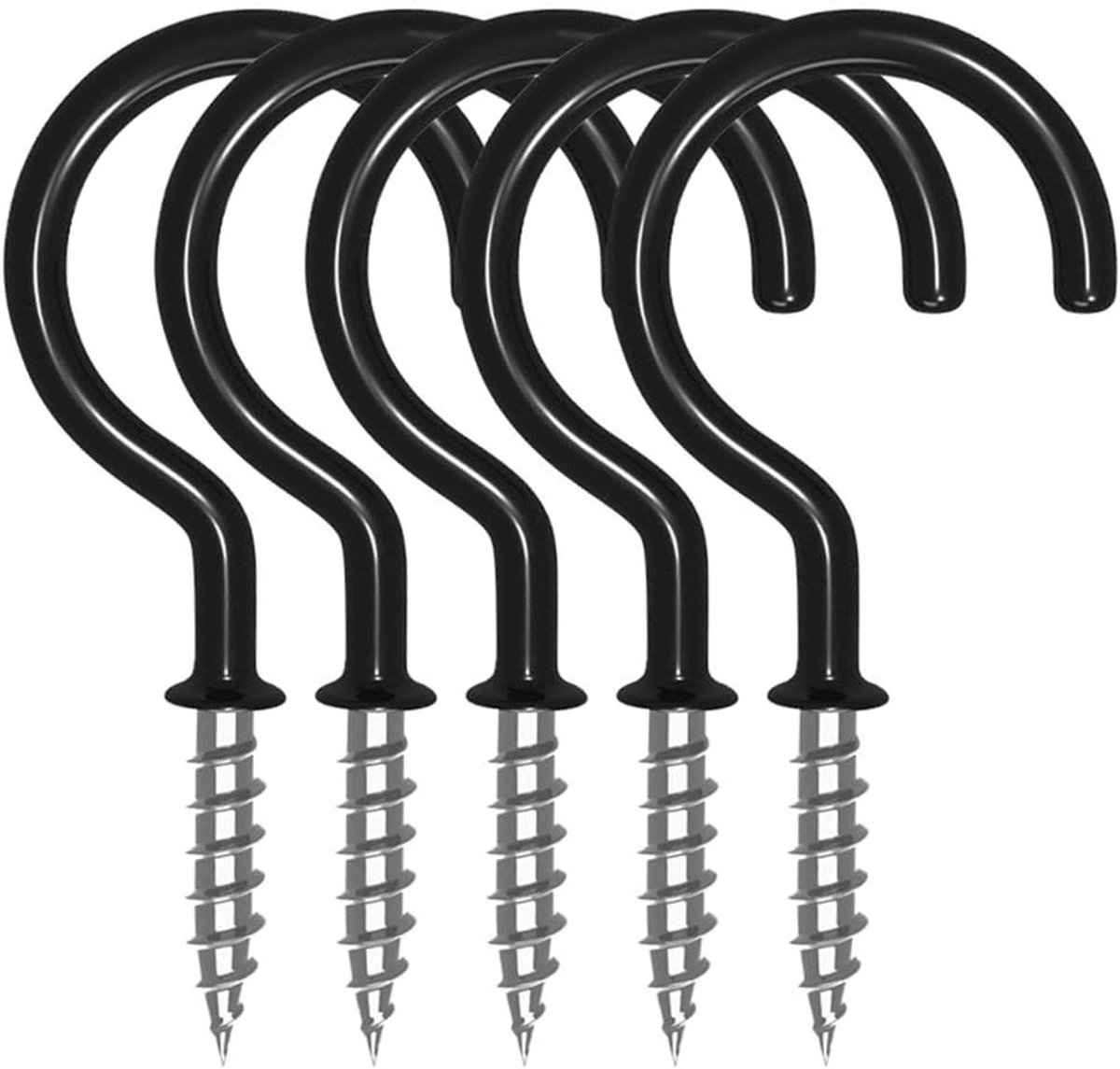16 Stuks Metalen Haakjes voor Planten, Keukenaccessoires en Verlichting - 2,9 Inch met PVC Coating voor Makkelijk Ophangen