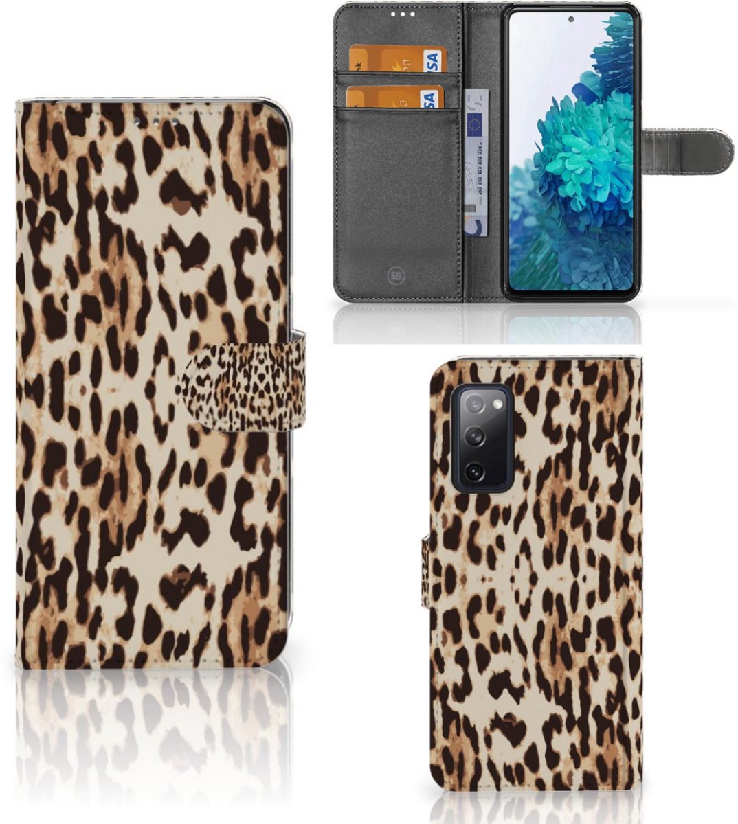 Samsung Galaxy S20 FE Telefoonhoesje met Pasjes Leopard