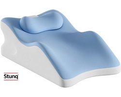 Contour neksteun kussen - Ergonomisch traagschuim kussen met verkoelende hoes voor zij- en buikslapers