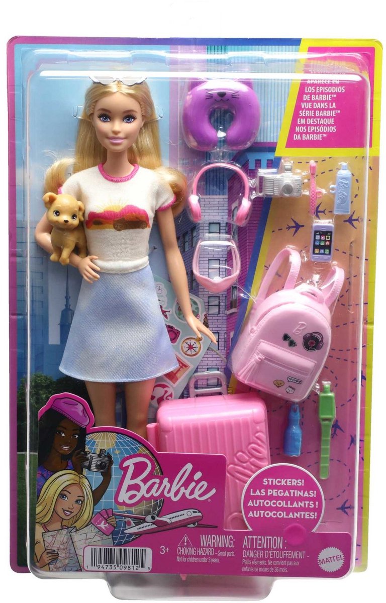 Barbie op reis - Barbiepop met roze koffer en reisaccessoires — afbeelding 6