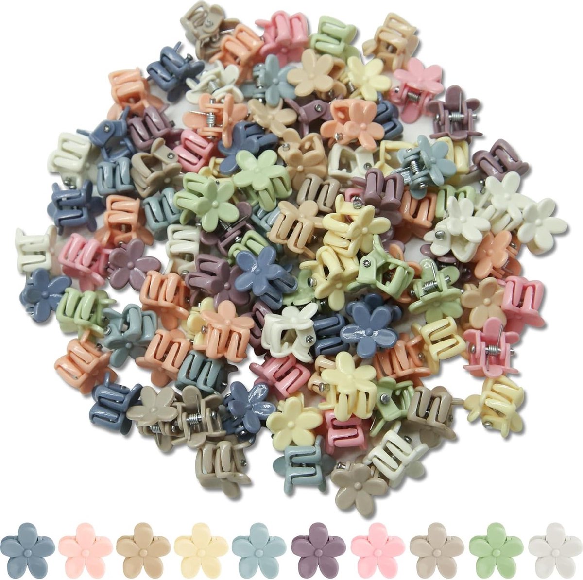 Kleurige Kleine Haarspeldjes voor Meisjes - 100 Stuks Korte Klemmen, Schattige Haaraccessoires met Sterke Grip