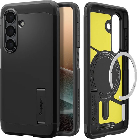 Samsung Galaxy S26 Hoesje Spigen Tough Armor MagFit – Robuuste TPU & Polycarbonaat Bescherming, MagSafe Compatibel, Zwart
