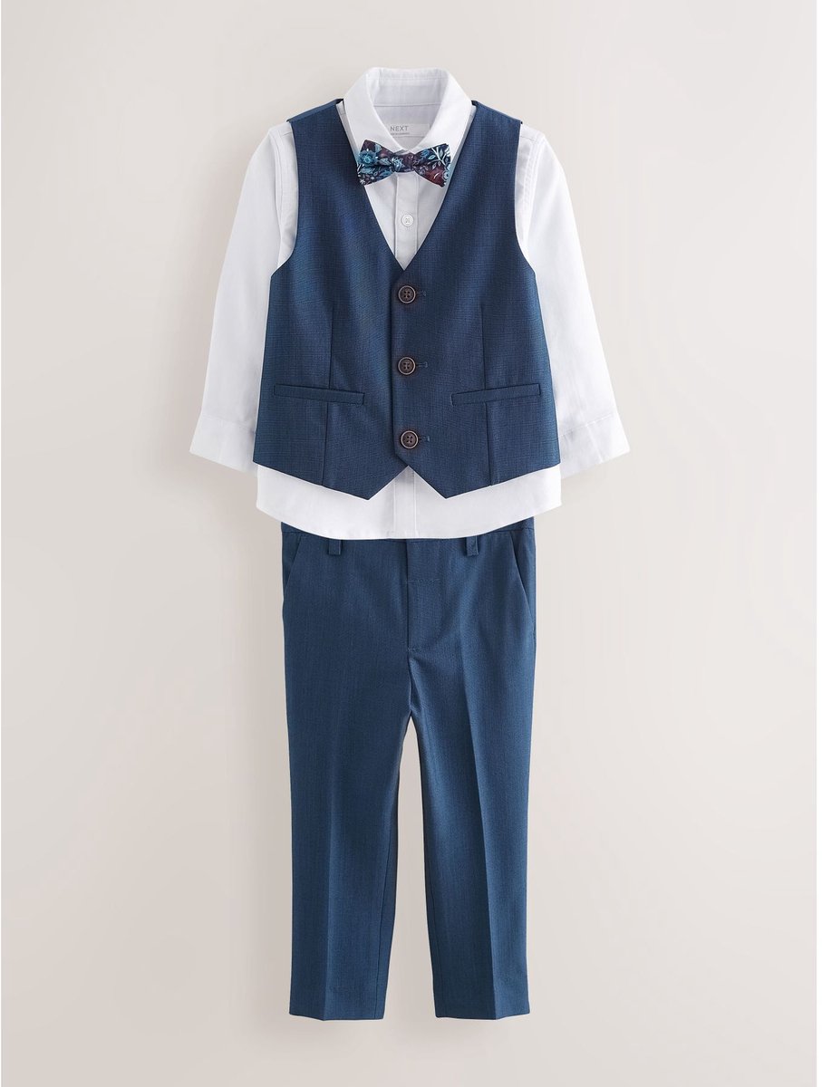 Next Set van gilet, shirt, broek en vlinderstrikje
