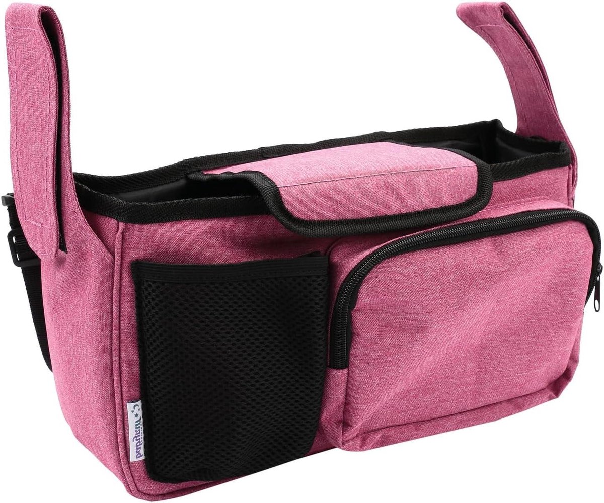 Babykinderwagen Organizer - Kinderwagen Tas - Baby Spullen Meenemen - Uniseks Model - 315 x 105 x 18 cm - Roze