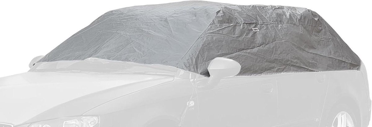 Autodekzeil - Halve garage autohoes - Auto beschermen - Dubbellaags met ventilatie - 233 x 147 x 51 cm - Zilver