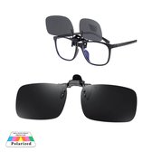 S4D® - Clip-On Zonnebril – Gepolariseerde Lenzen – UV Bescherming – Voor Multifocale Brillen - Unisex - Ultralicht & Comfortabel - Inclusief Handige Opbergcase En Zachte Microvezeldoekje !