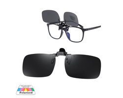 S4D® - Clip-On Zonnebril – Gepolariseerde Lenzen – UV Bescherming – Voor Multifocale Brillen - Unisex - Ultralicht & Comfortabel - Inclusief Handige Opbergcase En Zachte Microvezeldoekje !