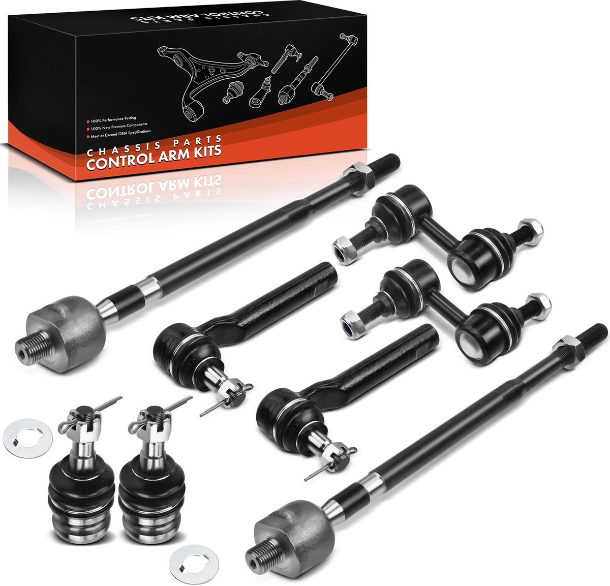 Frankberg 8-delig draagarm set vooras onder voor Subaru Forester SG