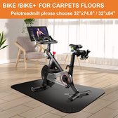 Fietsmat - Hometrainer mat trainer pad - Vloer beschermen - Ruisonderdrukkend en antislip - 120 cm x 59 cm - Zwart