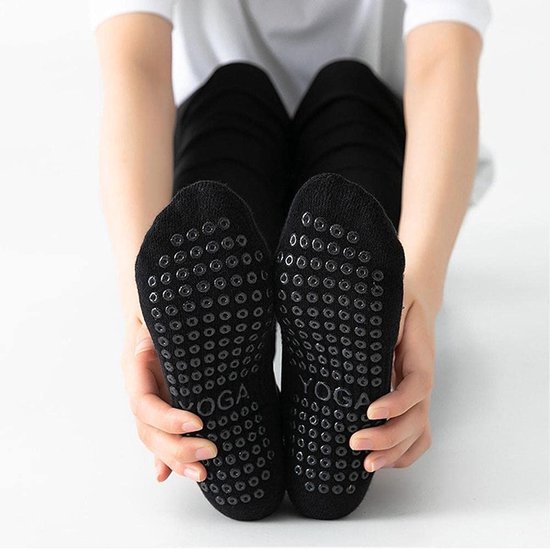 2 Stuks Yoga Sokken met Antislip – Ademend Katoen voor Pilates, Ballet en Barre — afbeelding 3