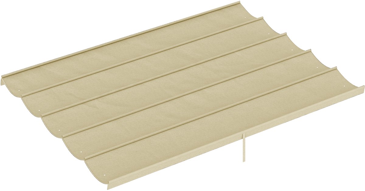 Killogood Dakzeil voor pergola intrekbare luifel van 4 x 3 m - alleen zeil 350 x 260 cm beige