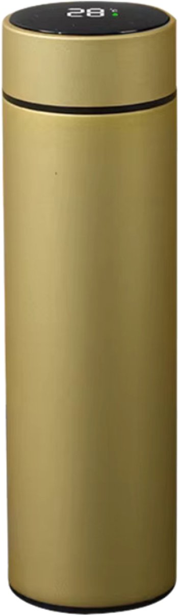 Thermosfles met temperatuurdisplay (500 ml) - Honinggoud