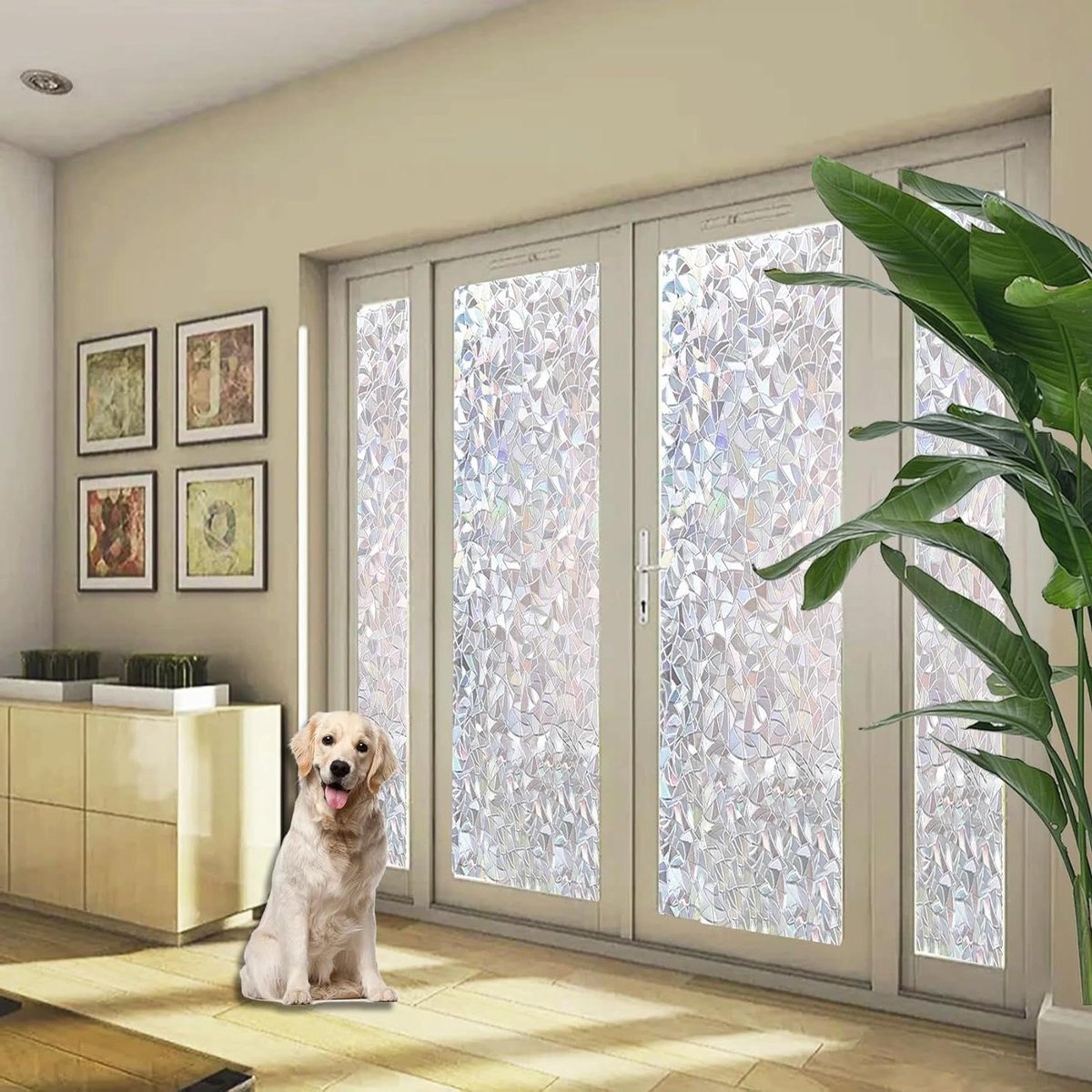 Raamfolie Privacy - Raamsticker Glasfolie - Privacy Creëren - Zonder Lijm Statisch - 35 x