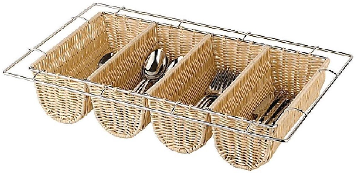 Buffet Bestek Dispenser - Bestekhouder Buffet - Buffet Organiseren - Met 4 Vakken - 53 x 325 x 105 cm