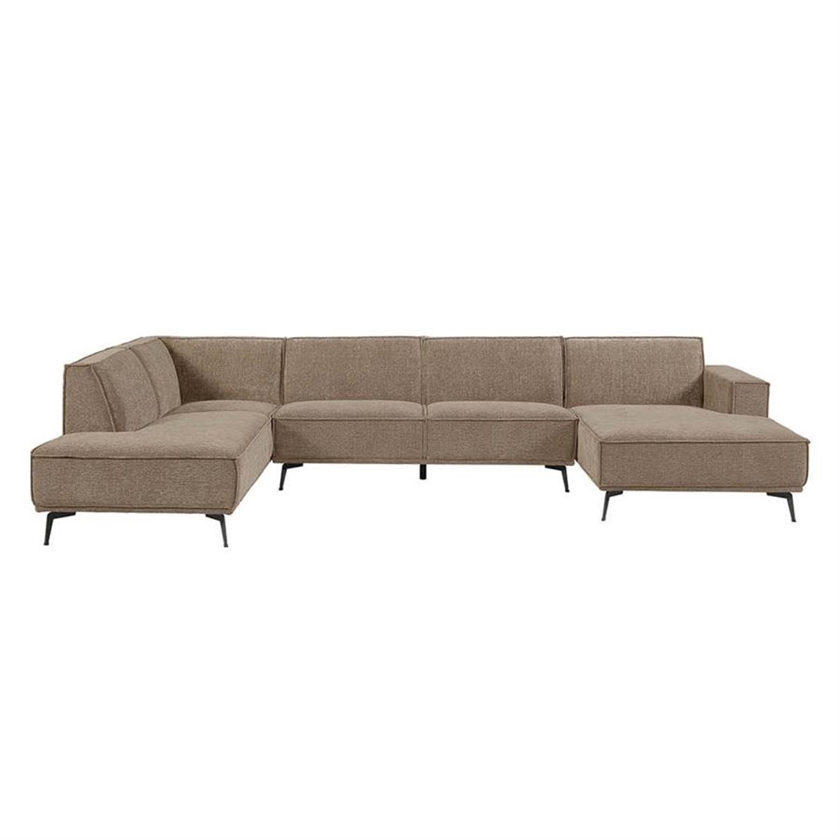 Tower Living Chaise Longue Bank Leeds - Grijs Stof - Links - 350x217x81cm