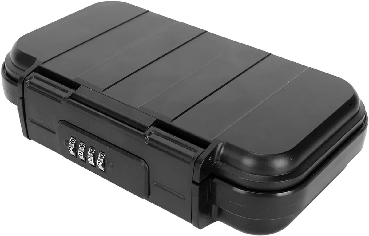Draagbare beveiligingsbox met combinatiecode, waterdichte mini kluis voor reizen, ideaal voor hotel, strand en studentenhuis