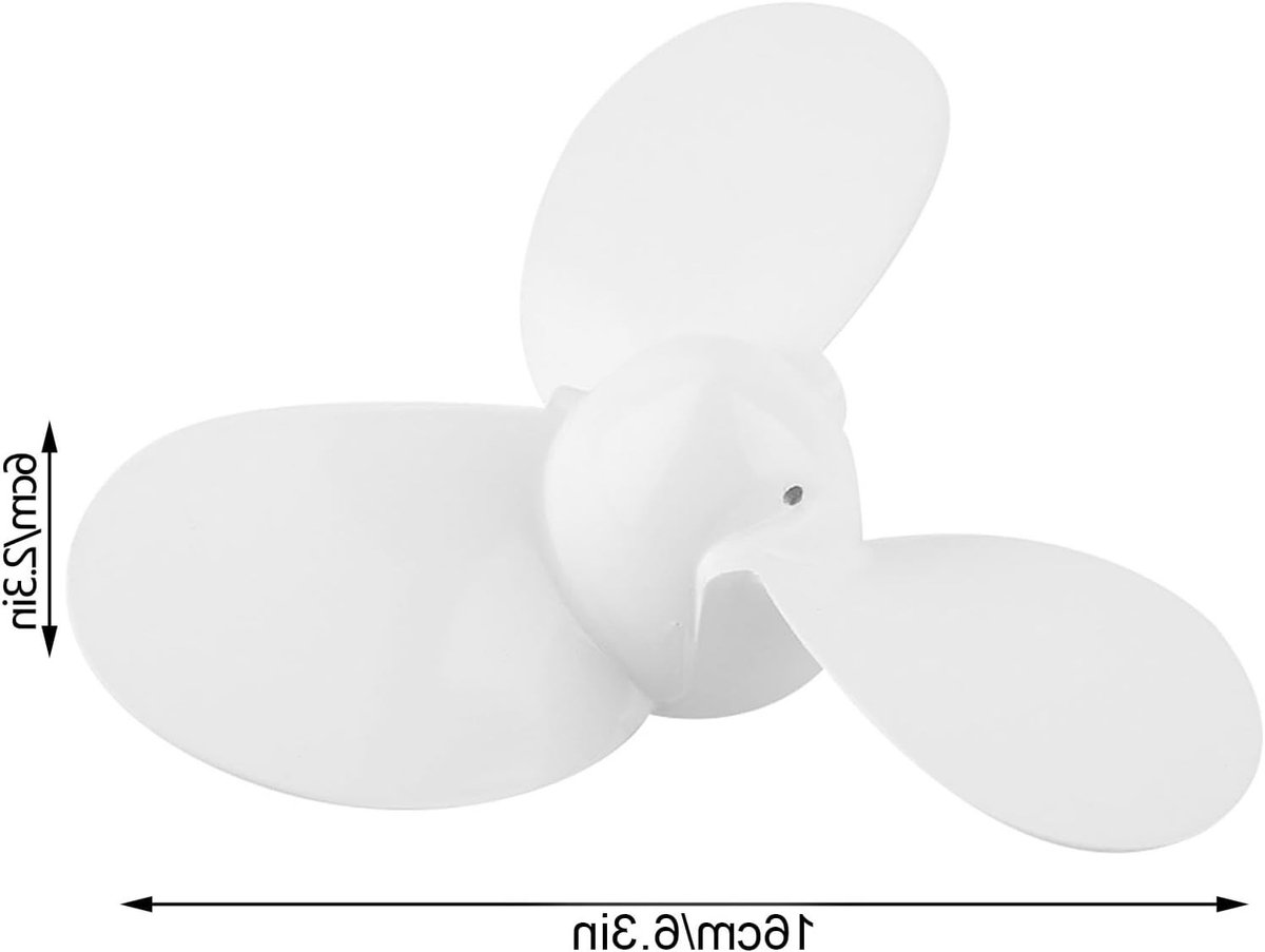 Aluminium 3-bladige bootpropeller voor buitenboordmotoren tot 3,5 PK - 7 1/4 5-A, wit