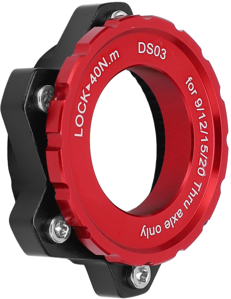 Dailygoody - Centerlock-adapter - CNC-bewerking - Slijtvaste aluminium - Rood - Schijfremrotoradapter - Steekasnaaf passend - Duurzaam en roestbe