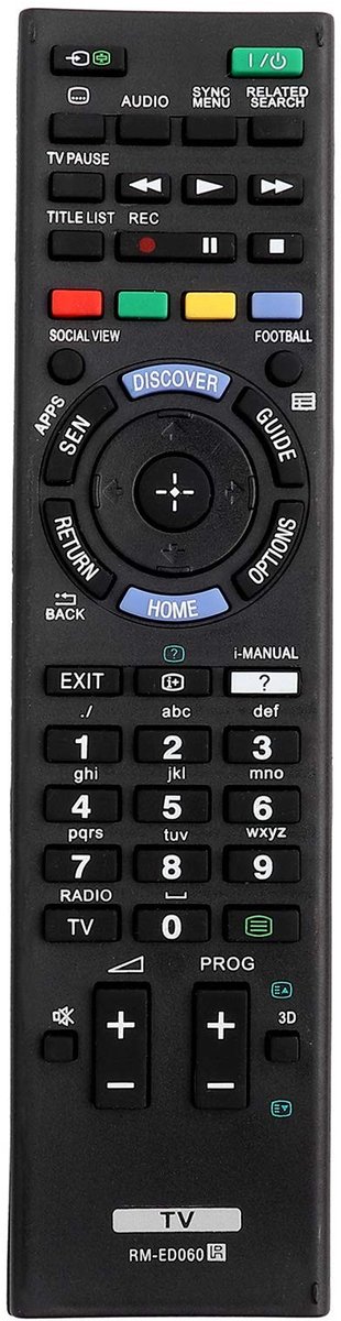 Dailygoody - TV-afstandsbediening - Universeel - Betrouwbaar bereik - Compact formaat - Duurzaam - Geschikt voor RM-ED060 - Eenvoudig in gebruik