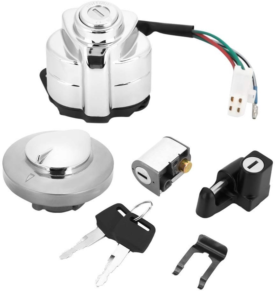 Dailygoody - VT 600 Shadow 400 750 - Sleutels voor brandstofdop - Lichtgewicht en draagbaar - Rubber - Helm slot en ontsteking - Perfecte pasvorm - Id