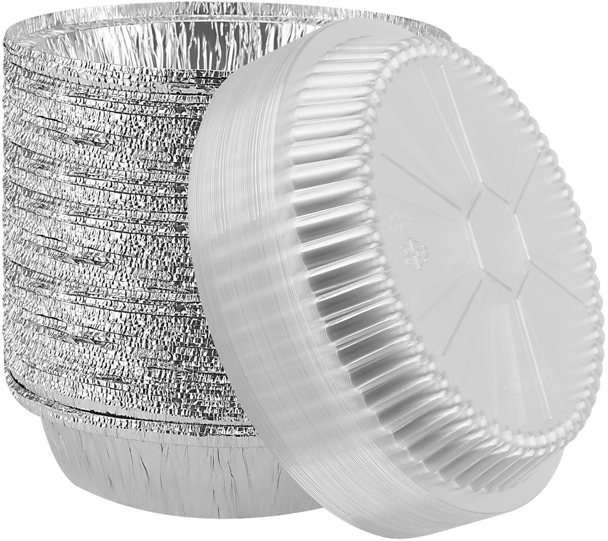 Dailygoods - Dailygoody - Ronde Foliebakken - Aluminium Taartvormen - Oven- en Vriezerbestendig - Zilver - Maaltijdbereiding - Ideaal voor Verjaardagen - 40 Stuks