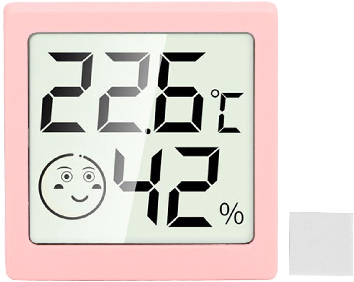 Dailygoods - Dailygoody - Mini Digitale Hygrometer en Thermometer - Hoge Nauwkeurigheid - Ideaal voor Binnengebruik - Betrouwbare Metingen - Temperatuur en Vochtig
