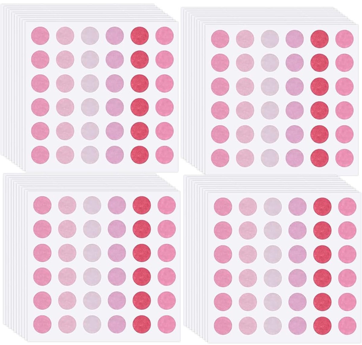 Dailygoods - Dailygoody - Kleine etiketten - Kleurige plakpunten - 1800 vellen stickers - Zelfklevende stickers - Voor geschenkzakjes - Voor kantoor en school