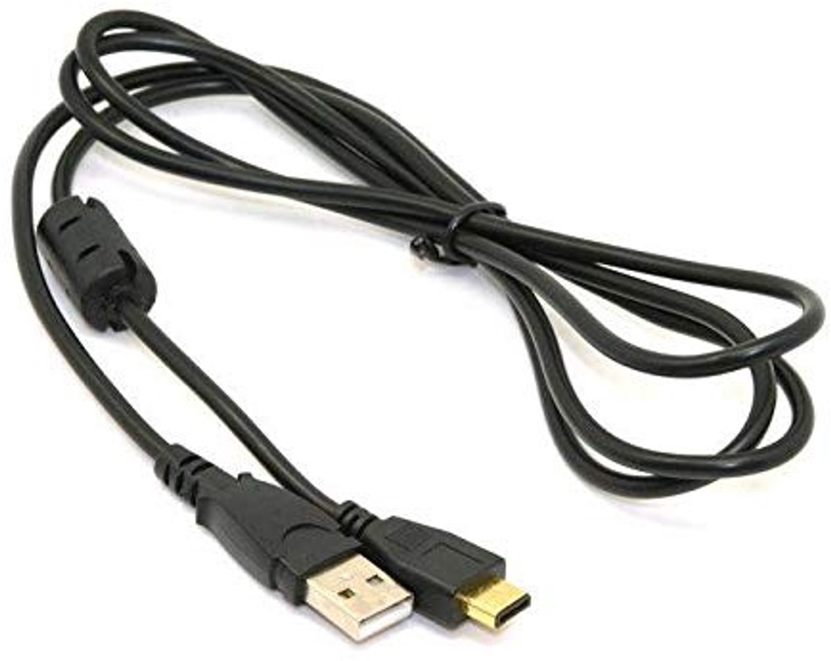 Dailygoody - USB Kabel - 1 Meter - Geschikt voor meerdere camera's - Hoogwaardige kwaliteit - Ideaal voor opladen - Geschikt voor Nikon - Kleur zwart