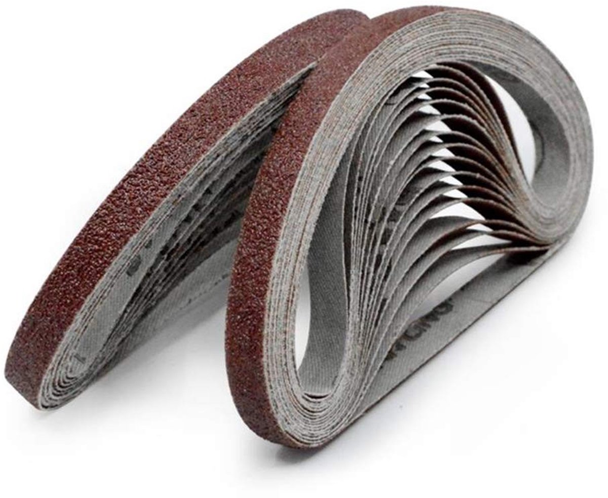 Dailygoody - Schuurbanden 10 mm - Aluminiumoxide Schuurpapierstrips voor Hout en Metaal - Diverse Korrelgroottes (120/240/600/800/1000)