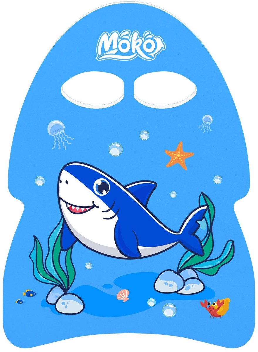 Dailygoods - Dailygoody - MoKo Zwem Kickboard - Zwemtraining Hulp - Leuk Cartoons Design - Blauw - Kinderen - Veilig en Leuk voor Beginners - Kickboard voor Zwemle