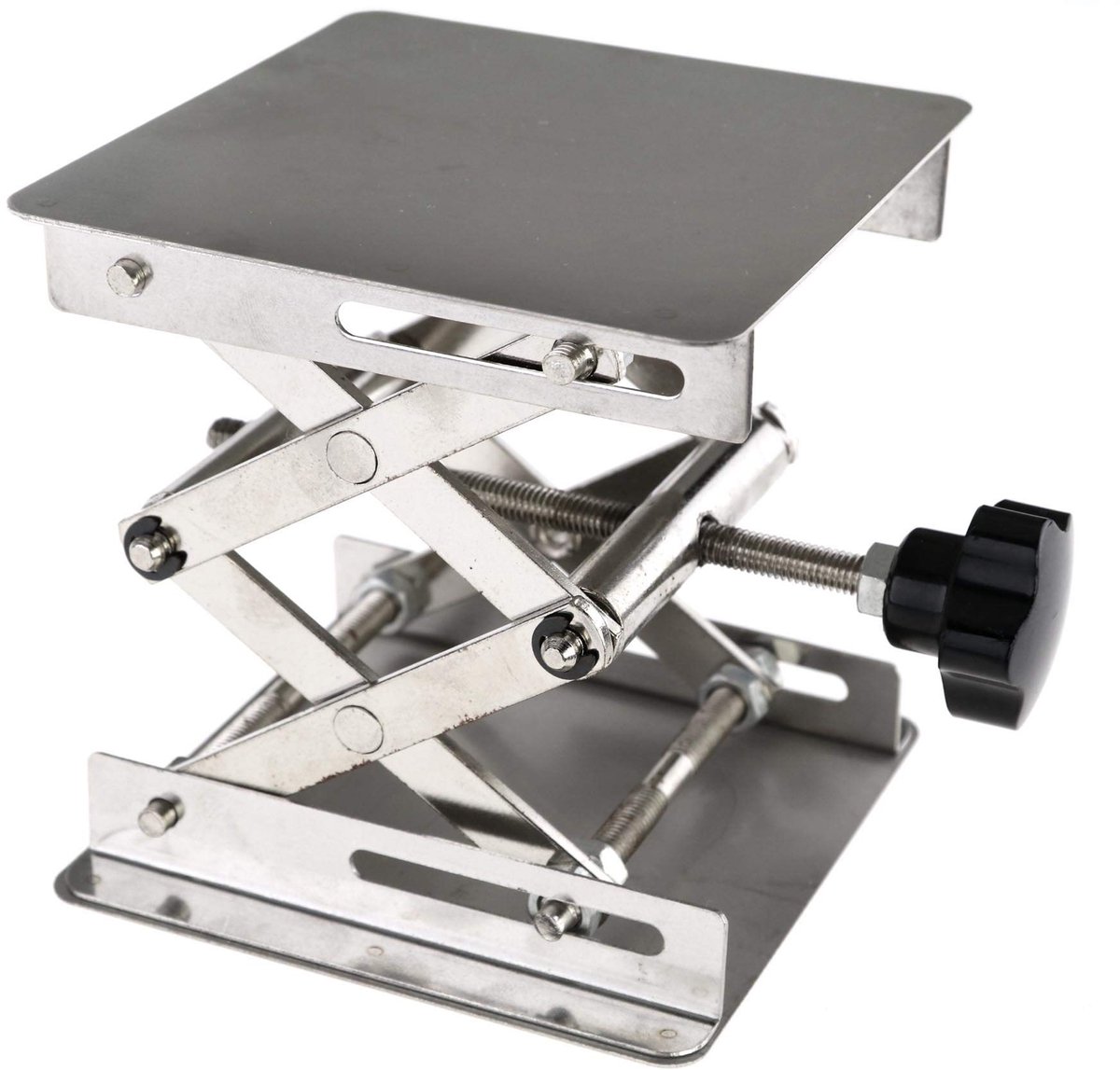 Dailygoods - Dailygoody - Laboratoriumstandaard - Verstelbare Schaarlift - Hoogwaardig en stabiel - Zilver - Maximaal 3 kg - Ideaal voor laboratoriumgebruik - ...