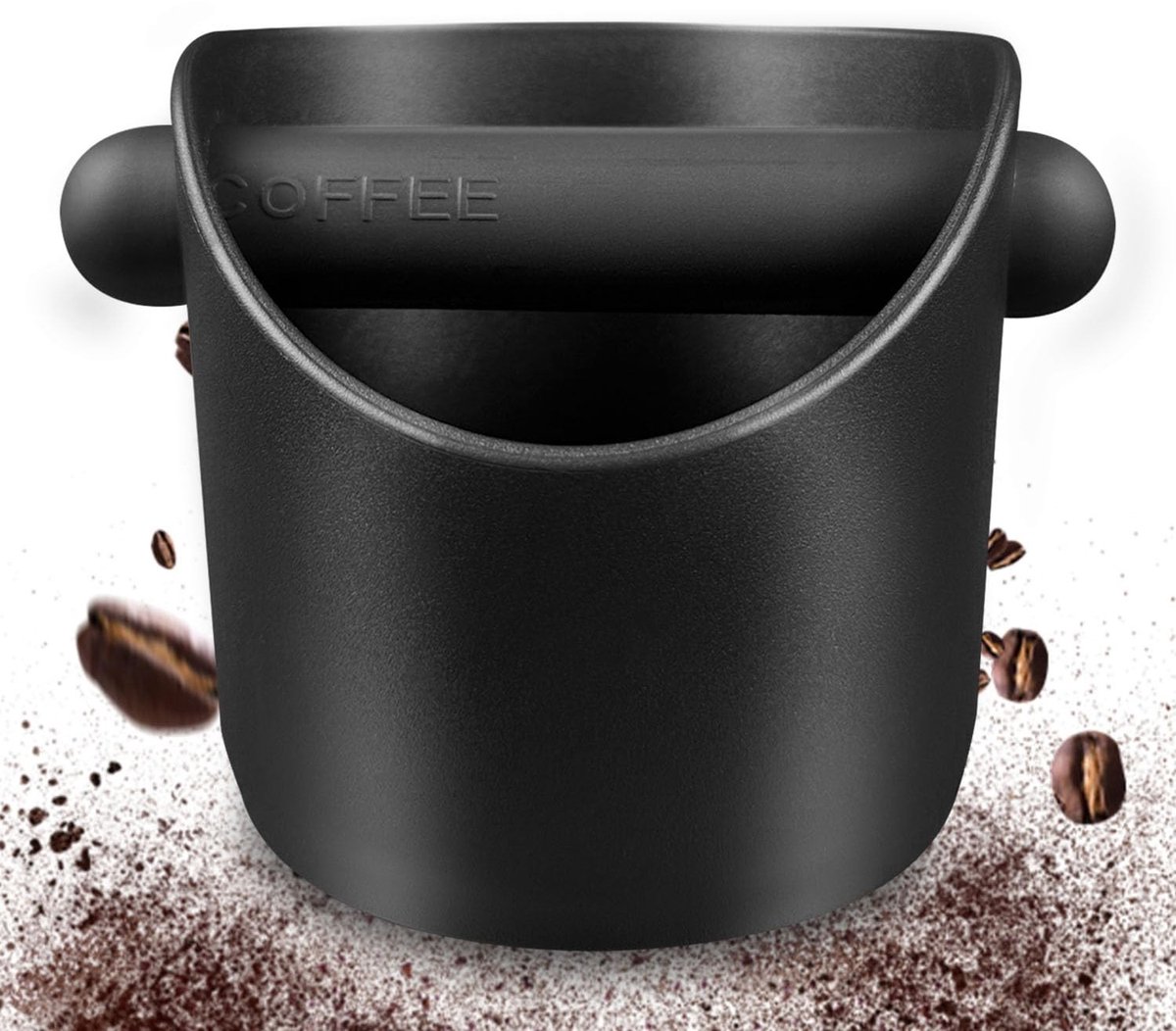 Dailygoods Dailygoody Coffee Grounds Beating Container Knock Box Hoogwaardige kwaliteit Zwart Espresso Knock Box Geschikt voor keuken en café 10 x