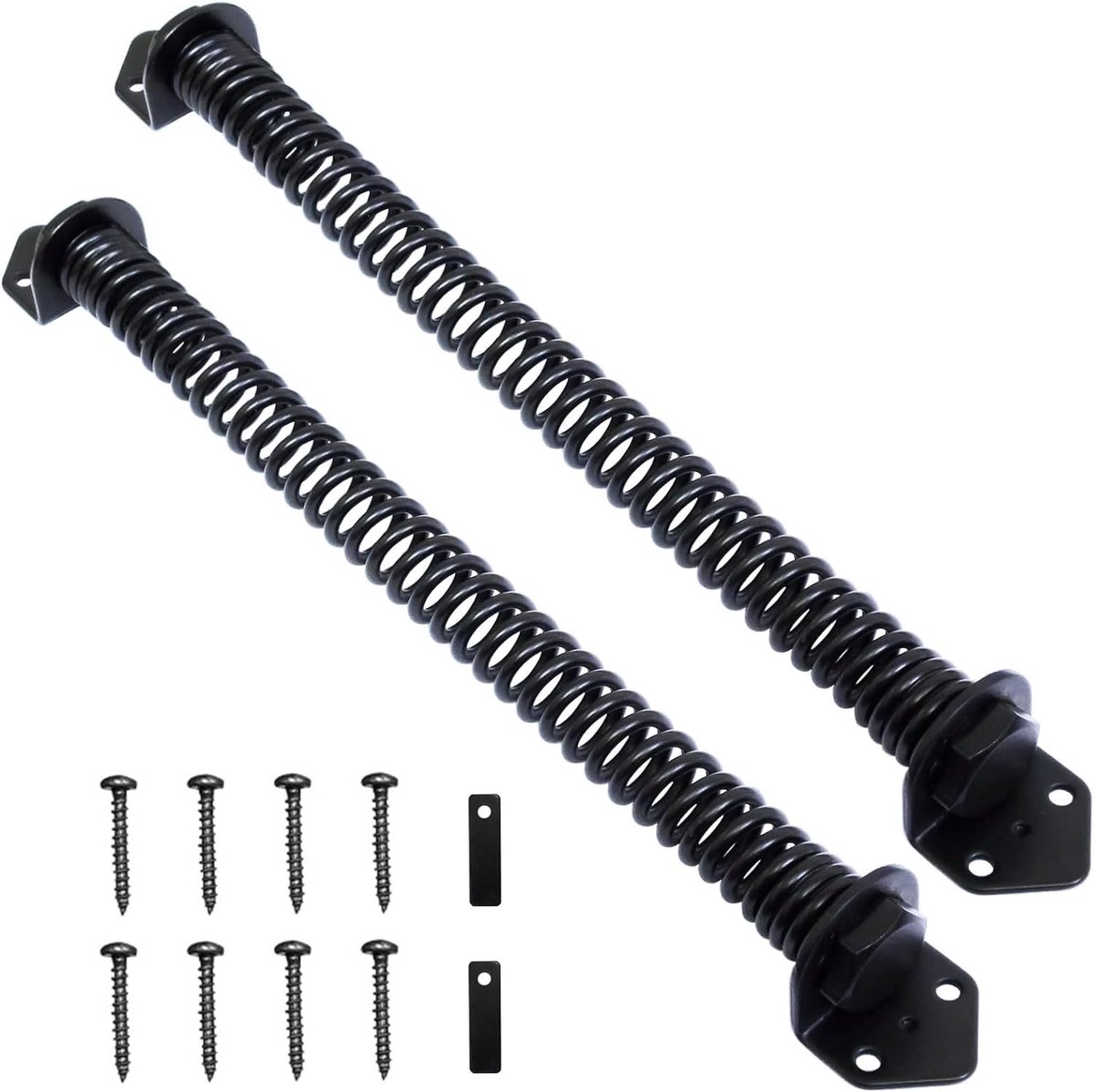 Dailygoods - Dailygoody - zelfsluitende poortveer - 2x heavy duty - 14 inch - voor houten tuinhekken - voor hekdeuren - sterke vering - duurzaam en betrouwbaar - g