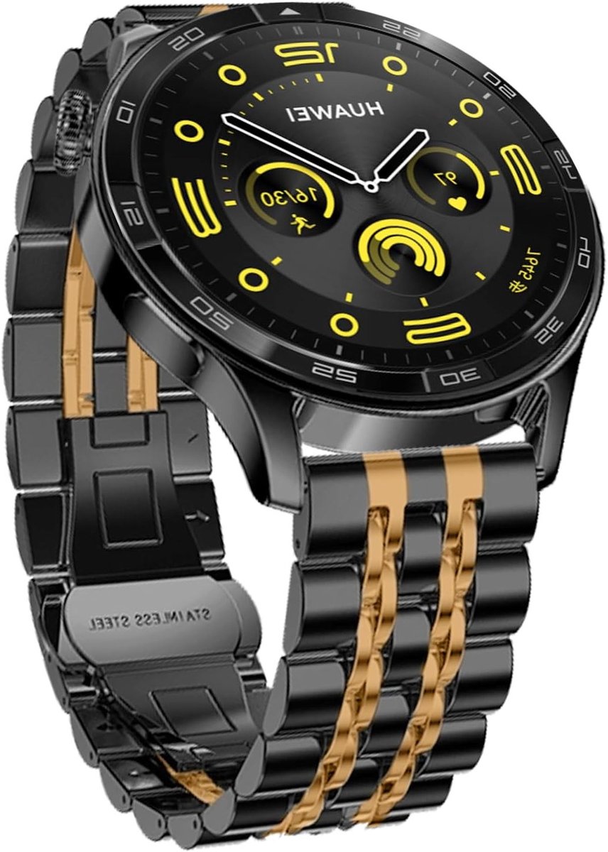 Stalen Horlogeband 22mm Vervangband voor H Watch GT4, GT3, GT2 en H Watch 4 Pro, Duurzaam en Stijlvol Accessoire voor Horloge Enthousiastelingen