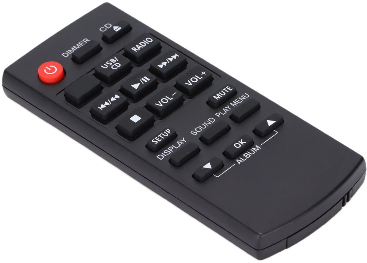 Dailygoods - Dailygoody - Universele Afstandsbediening voor Stereo - Gebruiksvriendelijk - Zwart - Vervangende Afstandsbediening - Geschikt voor SCHC195, SCHC297,