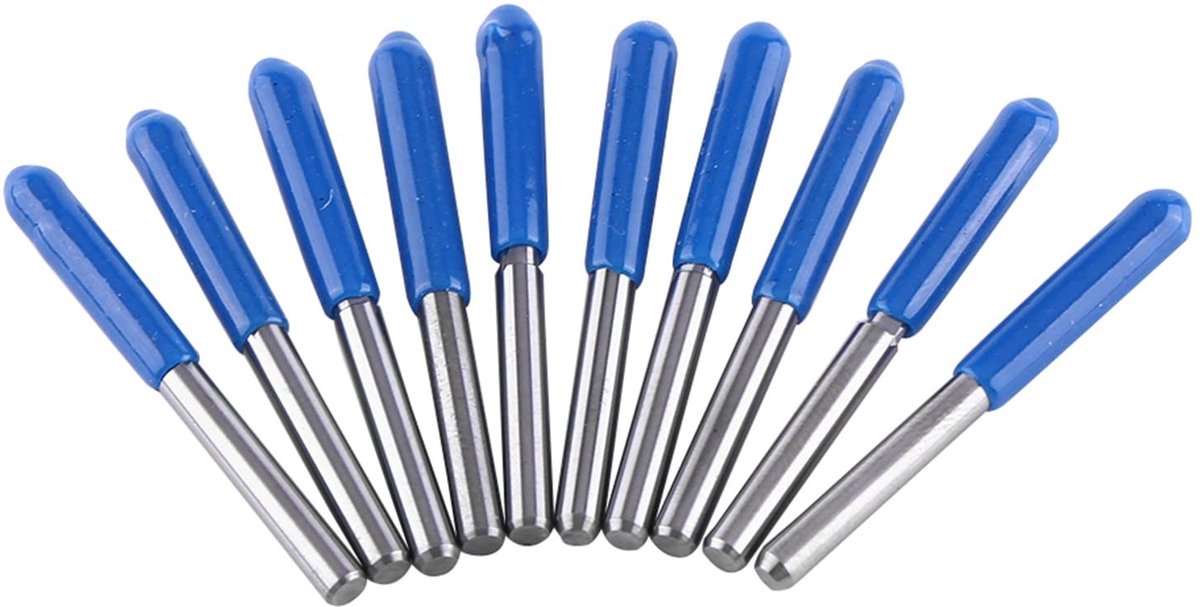 Dailygoods - Dailygoody - CNC Frees Cutter Set - Dubbele Rechte Vleugels - 10 Stuks - Professioneel Gereedschap - Precisie Bewerking - Ideaal voor Houtbewerking - ...