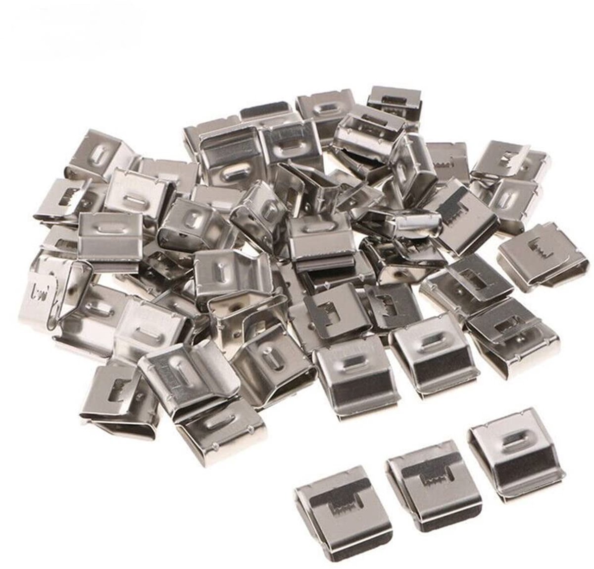 Dailygoods - Dailygoody - Zonnepaneel Kabelclips - Roestvrij Staal - Voor Elektrische Snoerbeheer - Optioneel 20/30/50/100Pcs - Ideaal voor zonnepanelen - Geschikt