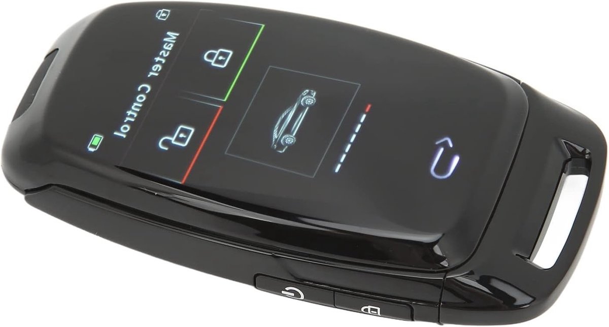 Slimme LCD Sleutel voor Keyless Entry en Afstandsbediening voor Auto's met Startknop - Universeel Model (Zwart)