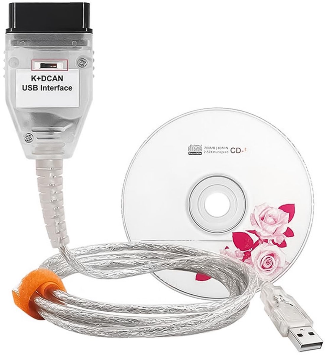 Dailygoods - K+Dcan USB-kabel met Schakelaar voor E-Serie Voertuigen