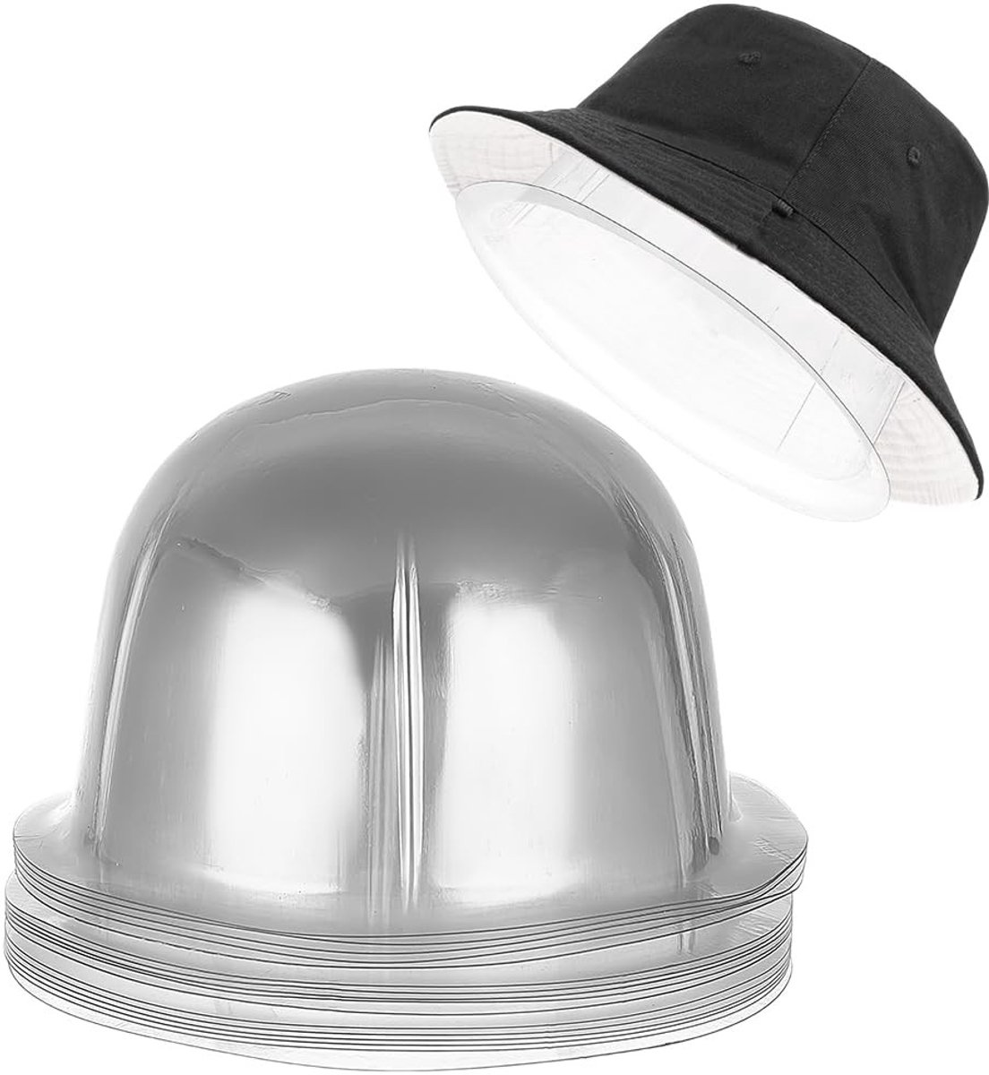 Dailygoods - 24 Stuks Transparante Hoedenhouders voor Honkbalpetten