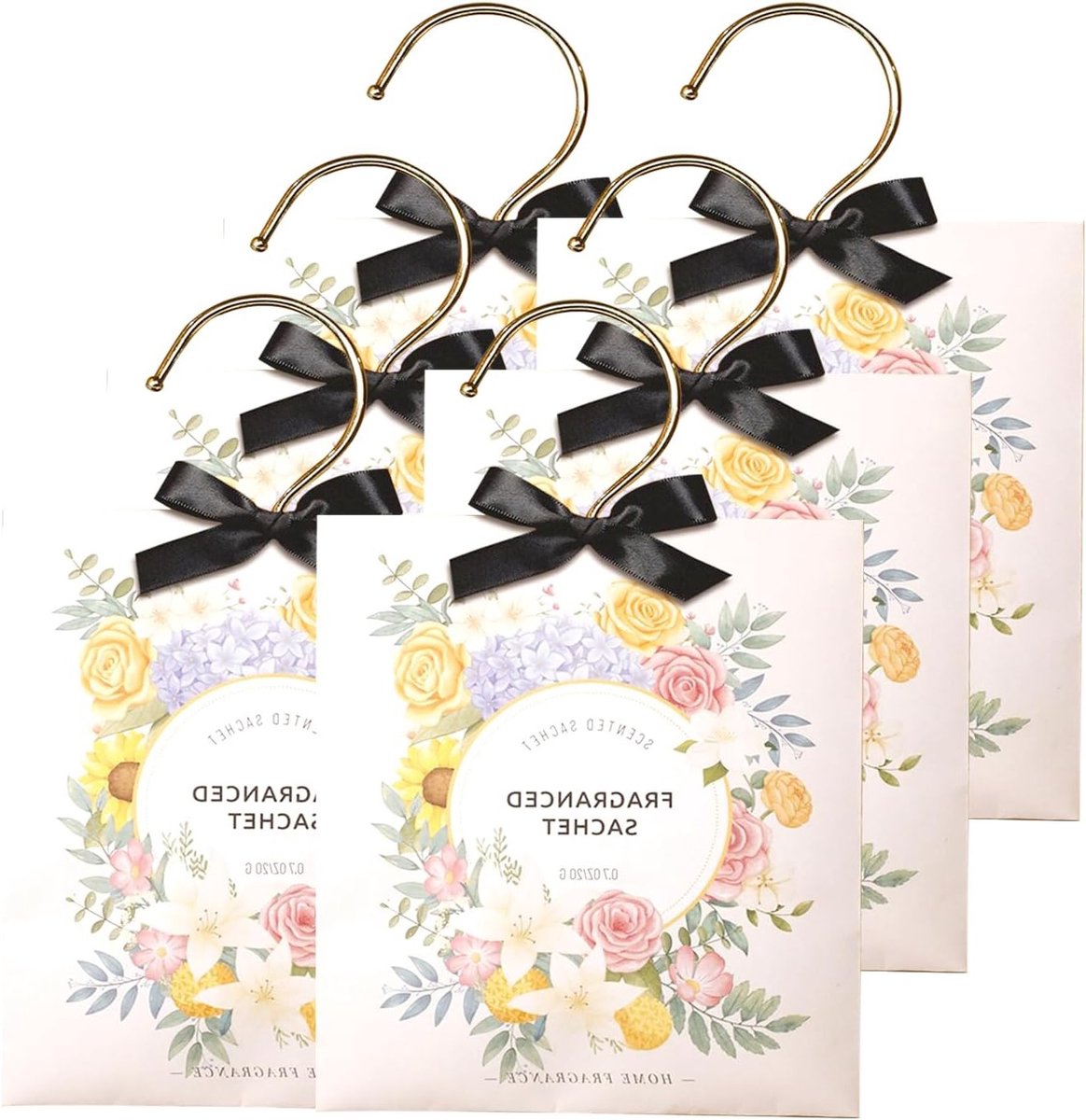Set van 6 Geurzakjes voor Kasten en Lades, Geurzakjes voor Kleding, Luchtverfrisser voor Kasten en Auto met Langdurige Geur
