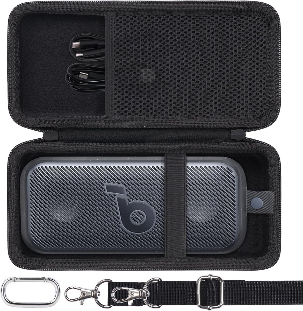 Duurzame Hard Travel Case voor Draadloze Bluetooth Speaker, Bescherming en Mobiliteit voor Hi-Res Geluid